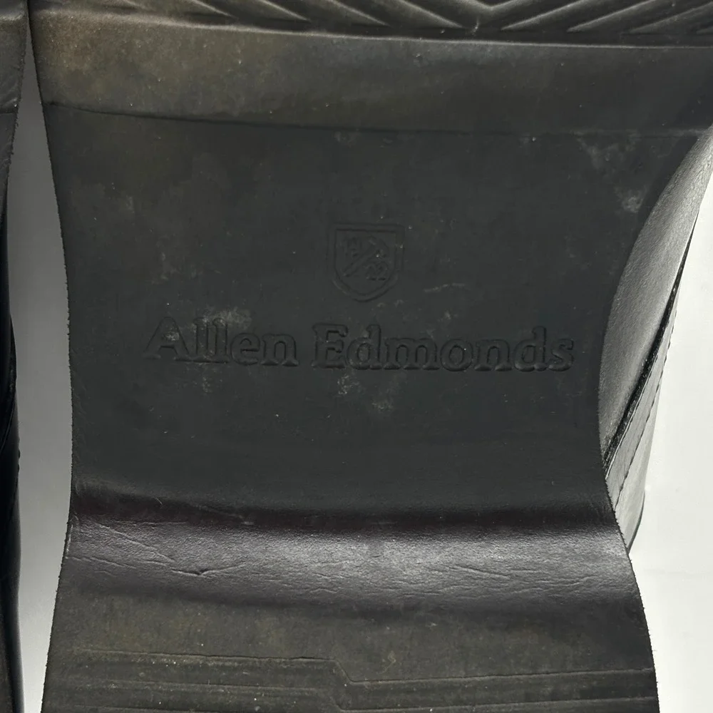 Allen Edmonds Road Warriors Leather Dress Shoe Black Men Size 9.5 Lace Up Office